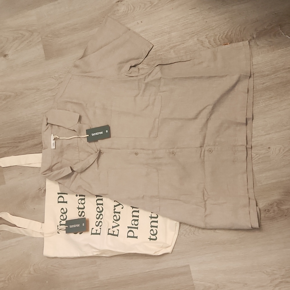 NWT Tentree Hemp Resort Shirt